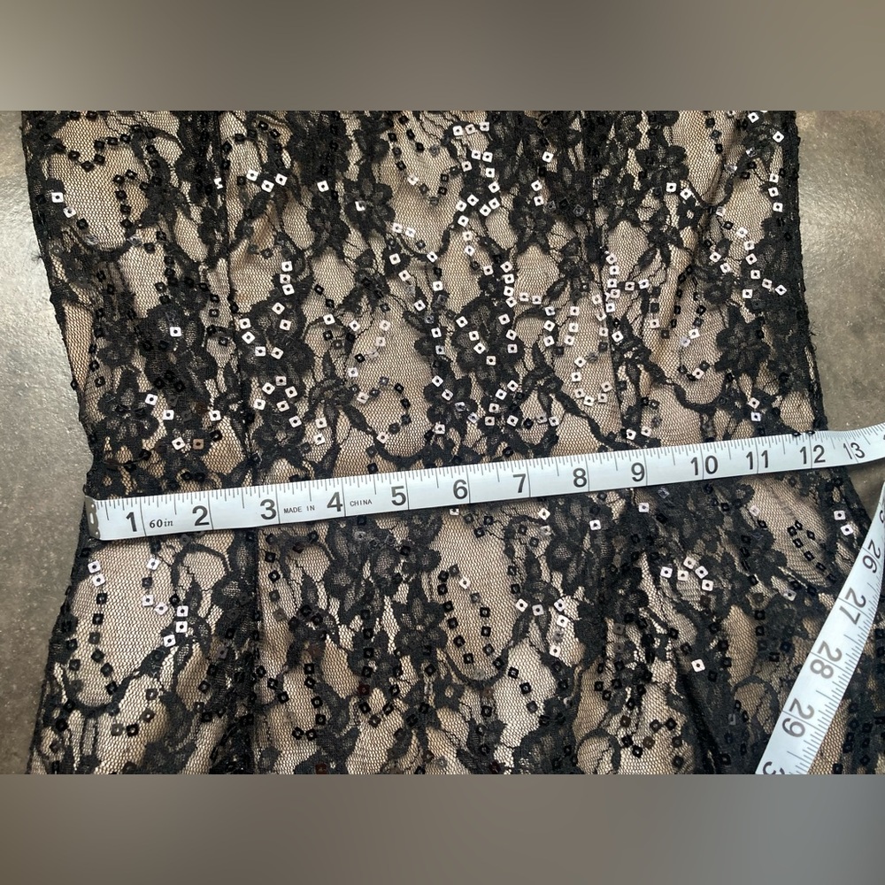 Jessica McClintock Black and Cream Lace Dress - SIZE 8 ✨ LIKE NEW ✨ - Picture 6 of 8